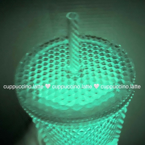 🤍LAST FEW💚Starbucks 2021 Korea Luminous Glow in the Dark Bling Studded Tumbler - Picture 12 of 13